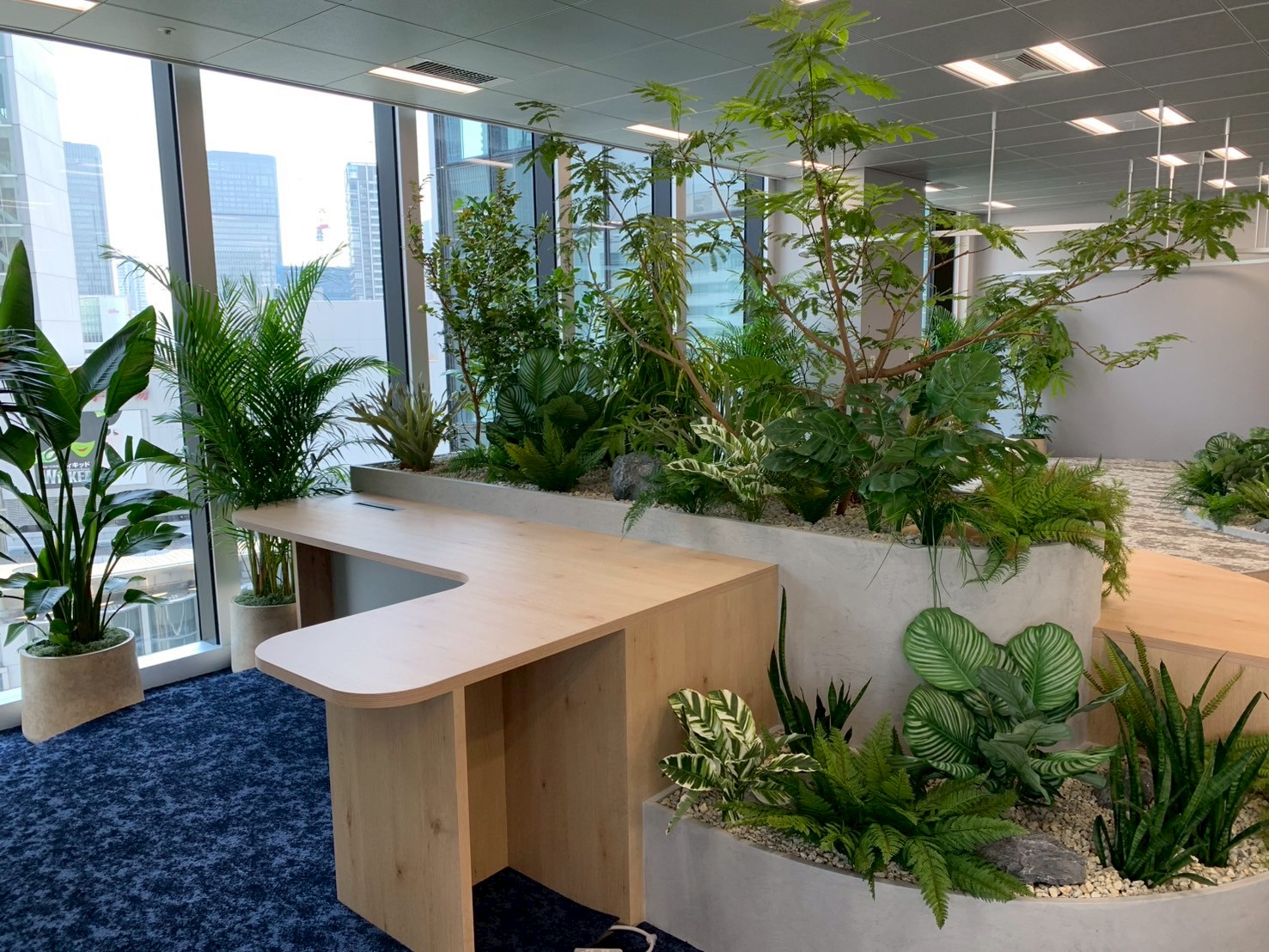 曲線デザインの造作家具で癒しとコミュニケーションを両立